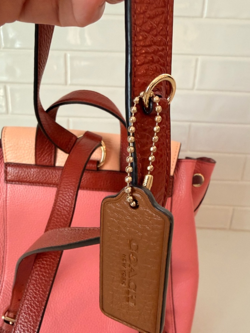 Coach Kleo Backpack in Colorblock Pebble Leather - Picture 6 of 12